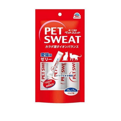 アース・ペット ペットスエットゼリー 愛猫用 ミルク味 15g×7本入 ◆賞味期限 2026年5月