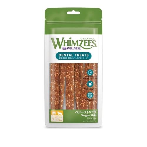 ウィムズィーズ ベジーストリップ M(中型犬向け・体重12‐18kg)7個入り ◆賞味期限 2026年3月