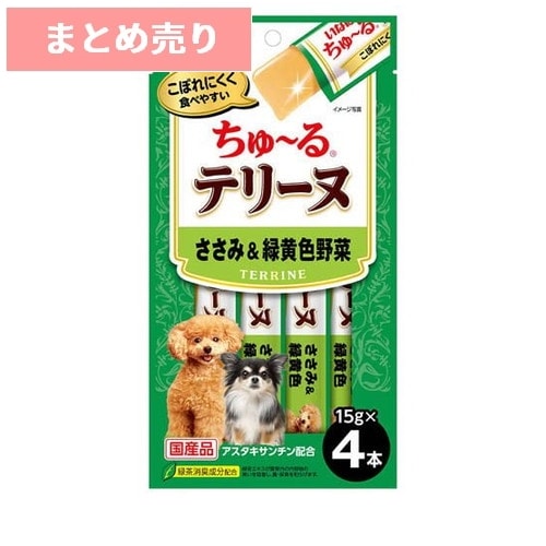 ★6個まとめ売り★いなば ちゅ～るテリーヌ ささみ&緑黄色野菜 60g(15gx4本) ◆賞味期限 2027年6月