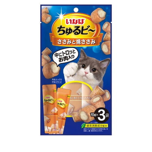 いなば ちゅるビ～ ささみと焼ささみ 10g×3袋 ◆賞味期限 2027年2月