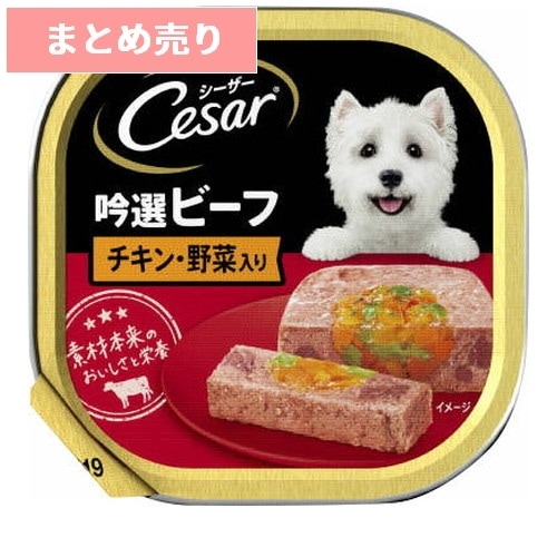 ★6個まとめ売り★シーザー 吟撰ビーフ チキン・野菜入り (100g)CE29 ◆賞味期限 2027年5月