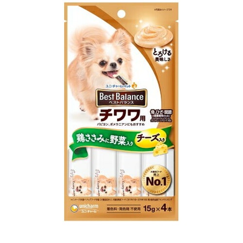 ベストバランス おやつ チワワ用ささみ・緑黄色野菜入り 15g×4本 ◆賞味期限 2026年8月