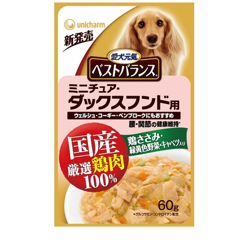ベストバランス 国産鶏ささみ ミニチュア・ダックスフンド用 60g ◆賞味期限 2027年6月