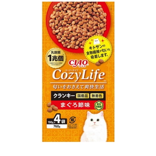 CIAO Cozy Life クランキー まぐろ節味 190g×4袋 ◆賞味期限 2026年8月