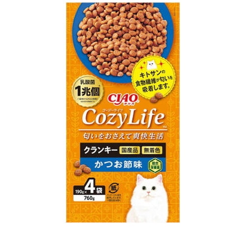 CIAO Cozy Life クランキー かつお節味 190g×4袋 ◆賞味期限 2026年9月