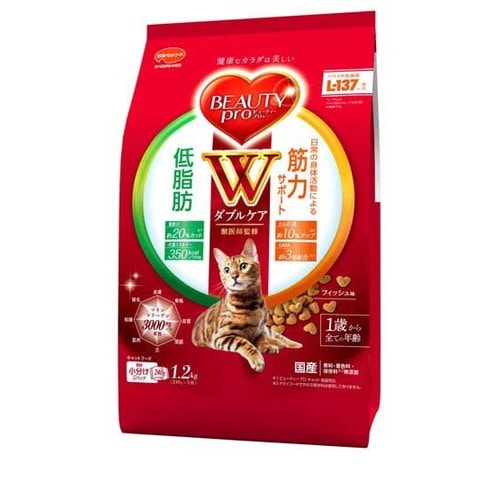 ビューティープロ キャット Wケア 低脂肪・筋力サポート 1.2kg ◆賞味期限 2026年9月