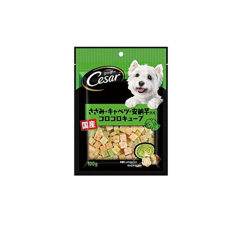 シーザースナック ささみ・キャベツ・安納芋入りコロコロキューブ 100g(CES1) ◆賞味期限 2026年5月