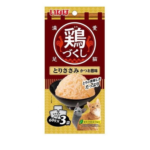 いなば 鶏づくし とりささみ かつお節味 (60g×3袋) ◆賞味期限 2027年8月