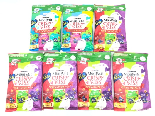 【訳あり】7個セット！モンプチ クリスピーキッス バラエティパック 144g 成猫 ◆賞味期限 2026年4月