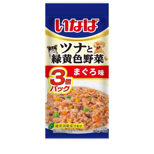 いなば ツナと緑黄色野菜 まぐろ味 40g×3袋 ◆賞味期限 2027年7月