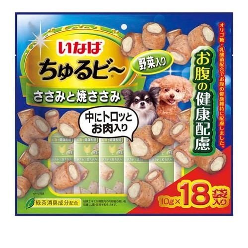 ちゅるビ～ ささみと焼ささみ 野菜入り お腹の健康配慮(180g) ◆賞味期限 2027年8月