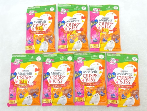 【訳あり】7個セット！モンプチ クリスピーキッス バラエティパック 144g 成猫 ◆賞味期限 2026年4月