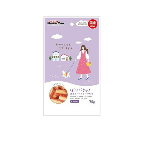 ドギーマン ぽけパクッ！ 濃厚チーズのビーフサンド 75g ◆賞味期限 2026年8月
