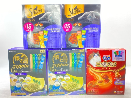 【訳あり】5個セット！シニア シーバデュオ ペットライン 懐石zeppin 銀のスプーン 三ツ星グルメ ◆賞味期限 2026年4月