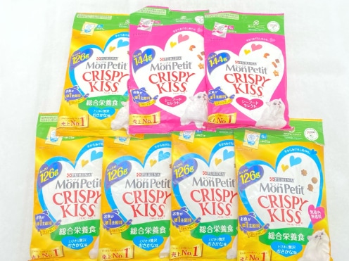 【訳あり】7個セット！モンプチ クリスピーキッス 成猫 ◆賞味期限 2026年7月