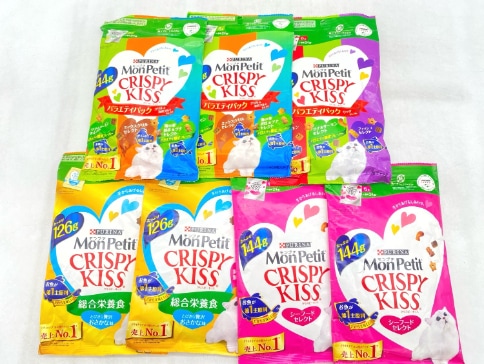 【訳あり】7個セット！モンプチ クリスピーキッス 成猫 ◆賞味期限 2026年7月