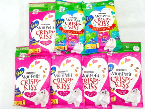 【訳あり】7個セット！モンプチ クリスピーキッス 144g 成猫 ◆賞味期限 2026年4月