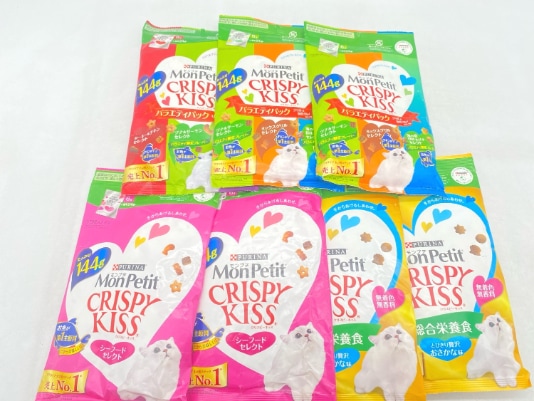 【訳あり】7個セット！モンプチ クリスピーキッス 成猫 ◆賞味期限 2026年6月