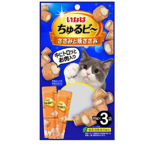 いなば ちゅるビ～ ささみと焼かつお 10g×3袋 ◆賞味期限 2027年5月