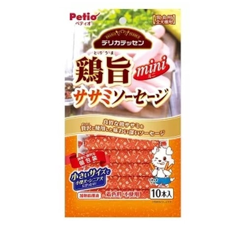 ペティオ鶏旨 ミニ ササミソーセージ 10本入 ◆賞味期限 2027年2月