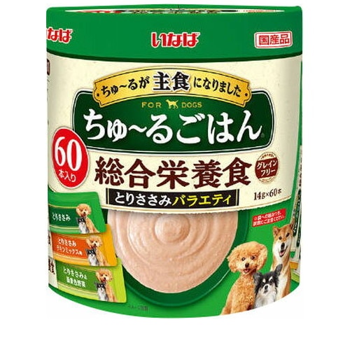 いなば ちゅ～るごはん 総合栄養食 とりささみバラエティ 840g(14gx60本) ◆賞味期限 2026年12月