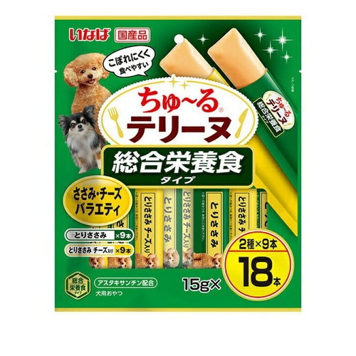 いなば ちゅ～るテリーヌ 総合栄養食タイプ ささみ・チーズバラエティ 270g(15gx18本入) ◆賞味期限 2027年12月