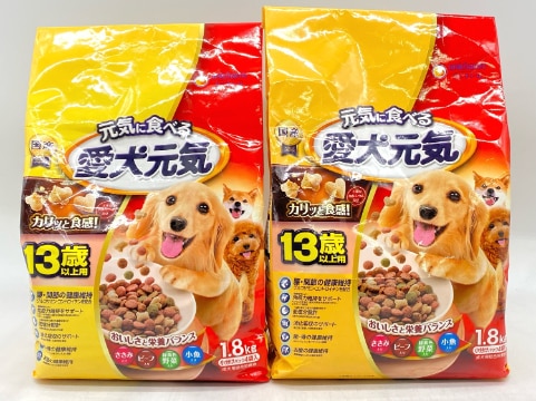 【訳あり】2個セット！シニア 愛犬元気 1.8kg ◆賞味期限 2026年5月