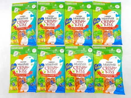 【訳あり】8個セット！モンプチ クリスピーキッス バラエティパック 144g 成猫 ◆賞味期限 2026年6月
