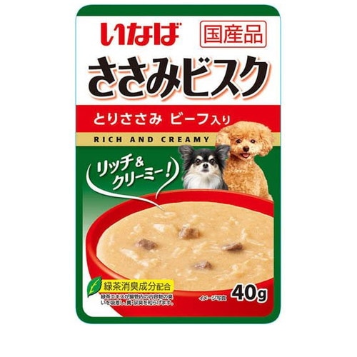 いなば ささみビスク とりささみ ビーフ入り 40g ◆賞味期限 2027年1月