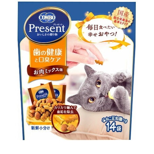 コンボ プレゼント キャット おやつ 歯の健康と口臭ケア お肉ミックス味 42g ◆賞味期限 2026年12月