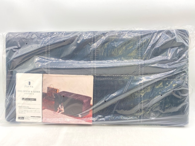 【訳あり】ペティオ ポルタ ドッグハウス＆スツール ブラック ワイド 成犬