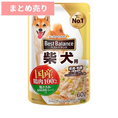★12個まとめ売り★ベストバランス 国産鶏ささみ パウチ 柴犬用 60g ◆賞味期限 2027年8月