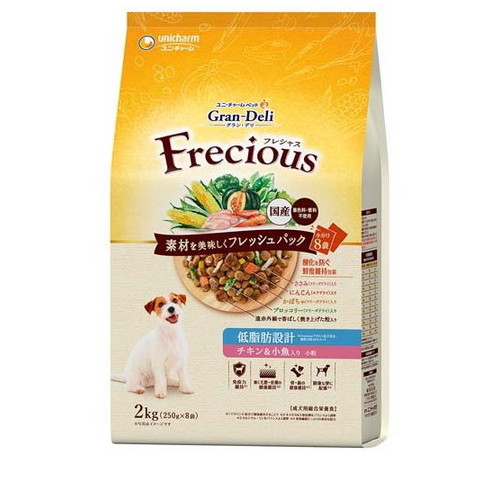 グランデリフレシャス アダルト成犬用 低脂肪設計 チキン＆小魚入り(250g*8袋入) ◆賞味期限 2026年12月