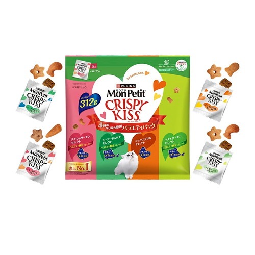 モンプチ クリスピーキッス バラエティパック 4種のグリル厳選 312g ◆賞味期限 2026年12月