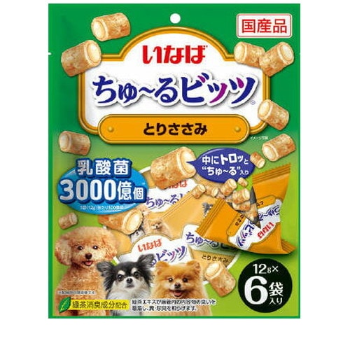 いなば ちゅ～るビッツ とりささみ 12g×6袋 ◆賞味期限 2027年6月