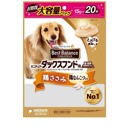 ベストバランス おやつ ミニチュア・ダックスフンド用 鶏ささみ 15gx20本 ◆賞味期限 2027年7月