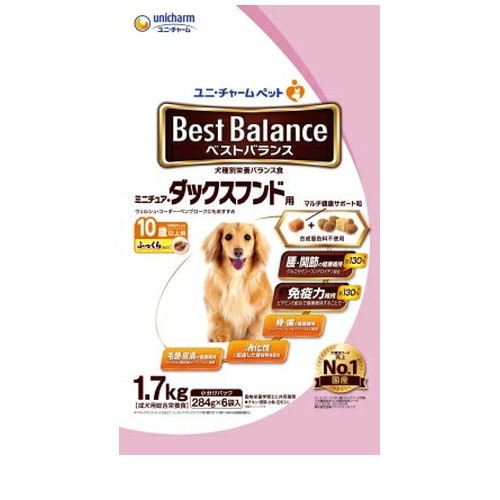 ベストバランス ふっくら仕立て ミニチュア・ダックスフンド用 10歳以上用 1.7kg ◆賞味期限 2026年8月