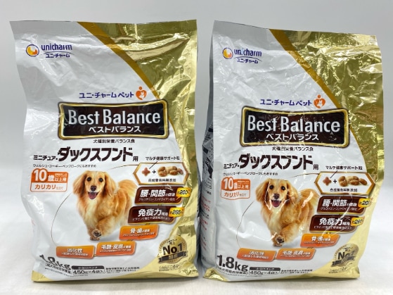 【訳あり】2個セット！シニア ベストバランス ミニチュア・ダックスフンド用 カリカリ仕立て 1.8kg ◆賞味期限 2026年6月