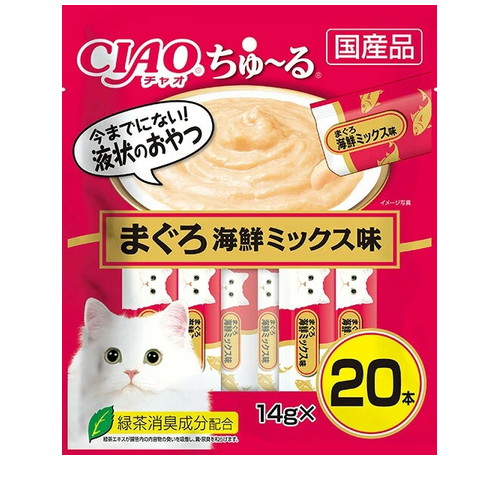 CIAO ちゅ～る まぐろ 海鮮ミックス味 14g×20本 ◆賞味期限 2028年2月
