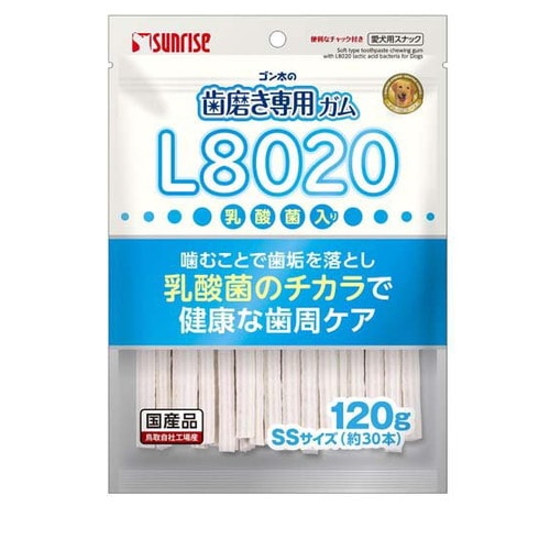 ゴン太の歯磨き専用ガム SSサイズ L8020乳酸菌入り 120g ◆賞味期限 2026年7月