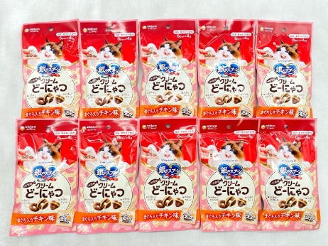 【訳あり】10個セット！銀のスプーン お魚味クリームどーにゃつ 24g 成猫 ◆賞味期限 2026年10月