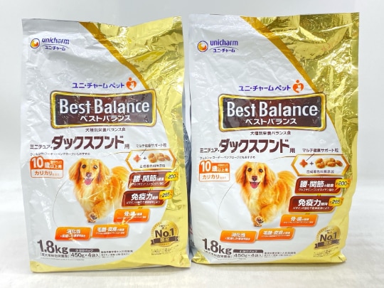 【訳あり】2個セット！シニア ベストバランス ミニチュア・ダックスフンド用 1.8kg ◆賞味期限 2026年7月