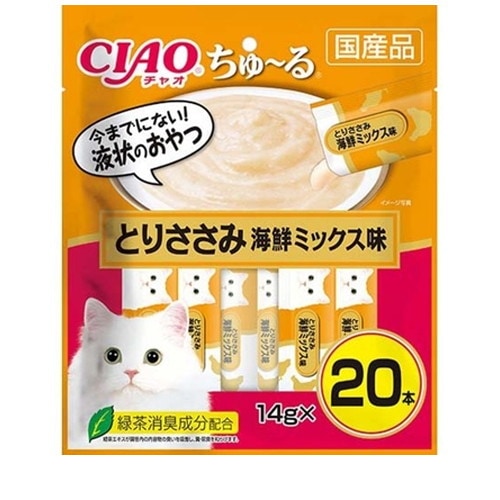 CIAO ちゅ～る とりささみ 海鮮ミックス味 14g×20本 ◆賞味期限 2028年1月