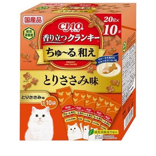 いなば CIAO 香り立つクランキー ちゅ～る和え とりささみ味 200g(20gx10袋) ◆賞味期限 2027年4月