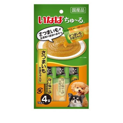 いなば さつまいもちゅーる さつまいも かぼちゃ入り 14g×4本 ◆賞味期限 2027年11月