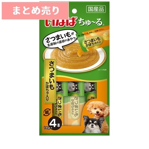 ★6個まとめ売り★いなば さつまいもちゅーる さつまいも かぼちゃ入り 14g×4本 ◆賞味期限 2027年11月