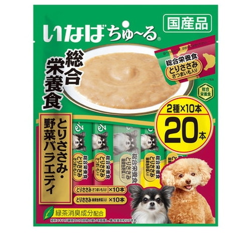 いなば ちゅ～る 総合栄養食 とりささみ・野菜バラエティ 20本 ◆賞味期限 2027年11月