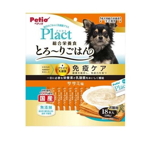 ペティオ プラクト 総合栄養食 無添加 とろ～りごはん ササミ味 180g(18本入) ◆賞味期限 2027年7月