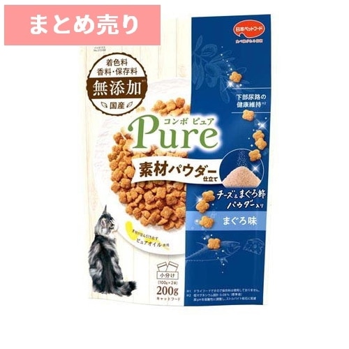 ★2個まとめ売り★コンボ ピュア キャット まぐろ味 素材パウダー仕立て チーズ＆まぐろ節パウダー入り(200g) ◆賞味期限 2027年4月