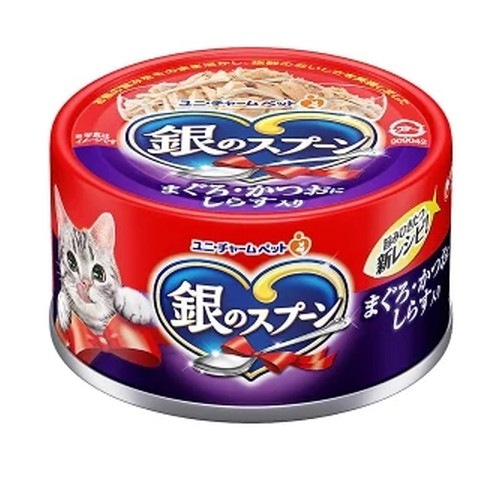 銀のスプーン 缶 まぐろ・かつおにしらす入り 70g ◆賞味期限 2027年4月